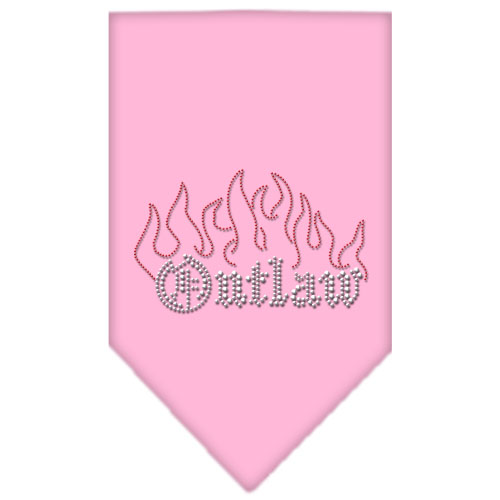 Outlaw Rhinestone Bandana Light Pink Large